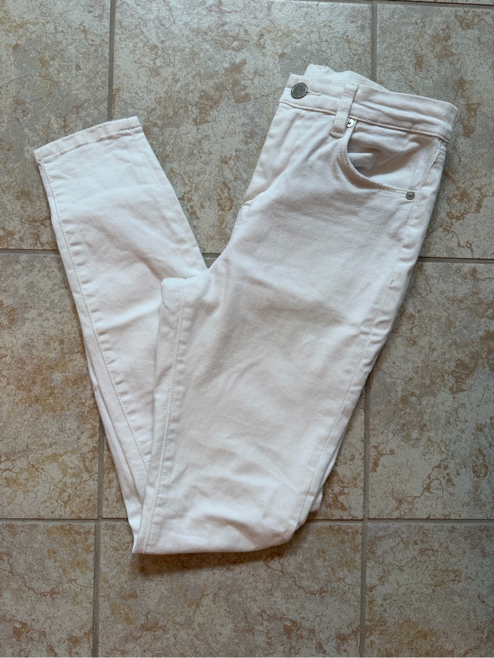 BLANK NYC White High Rise Skinny Jeans